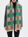 Brushed Grid Check Oversized Blanket Scarf