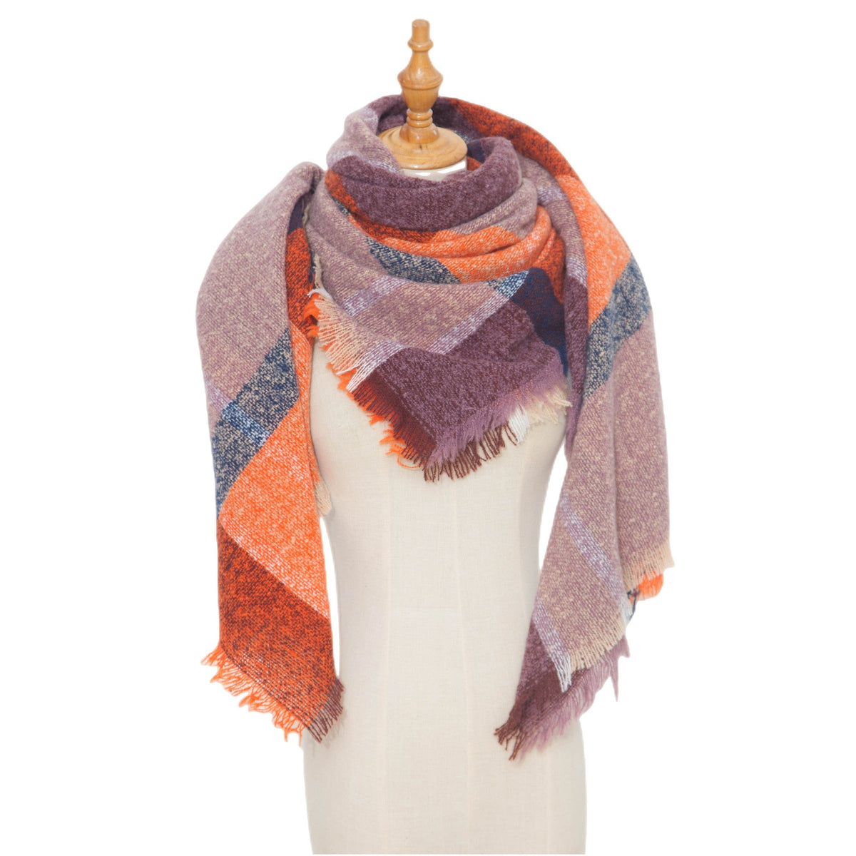Oversized Tartan Plaid Blanket Scarf