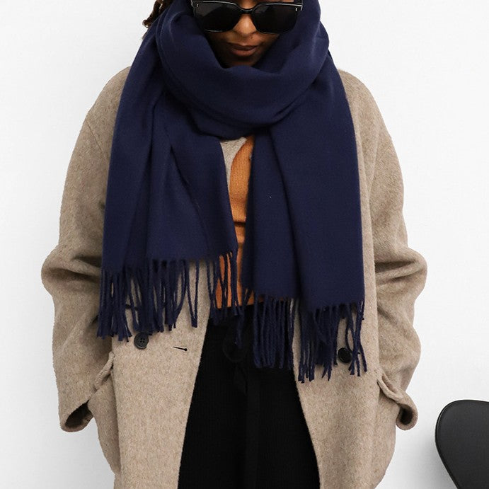 Oversized Brushed Tassel Blanket Scarf Wrap