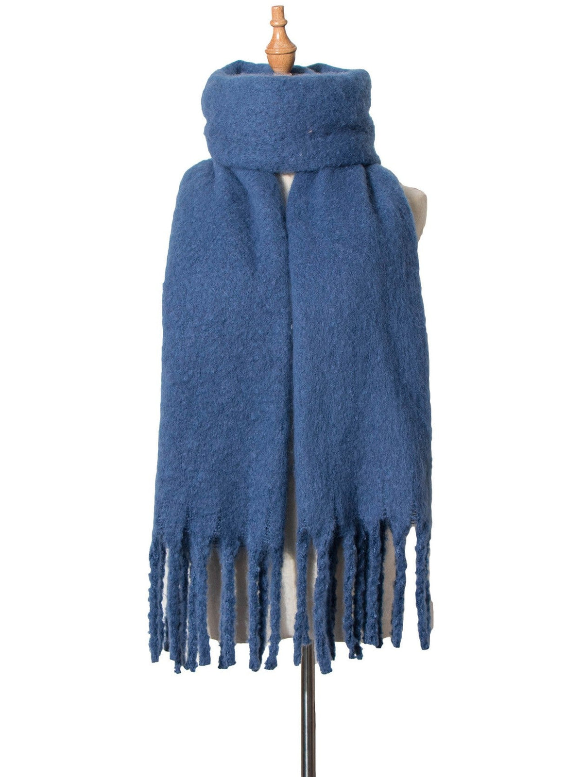 Chunky Brushed Fringe Blanket Scarf
