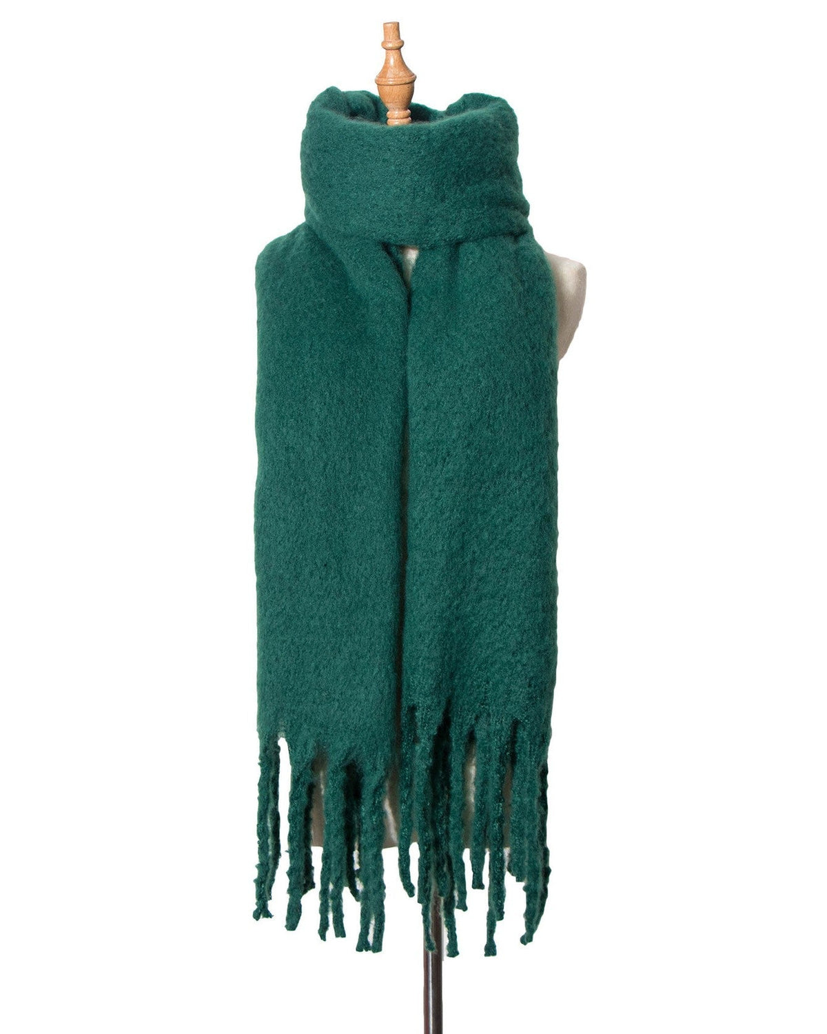 Chunky Brushed Fringe Blanket Scarf