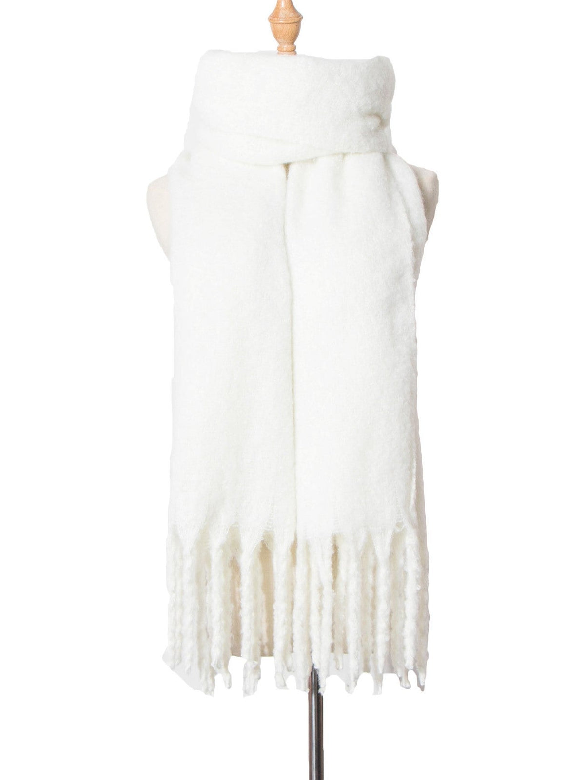 Chunky Brushed Fringe Blanket Scarf