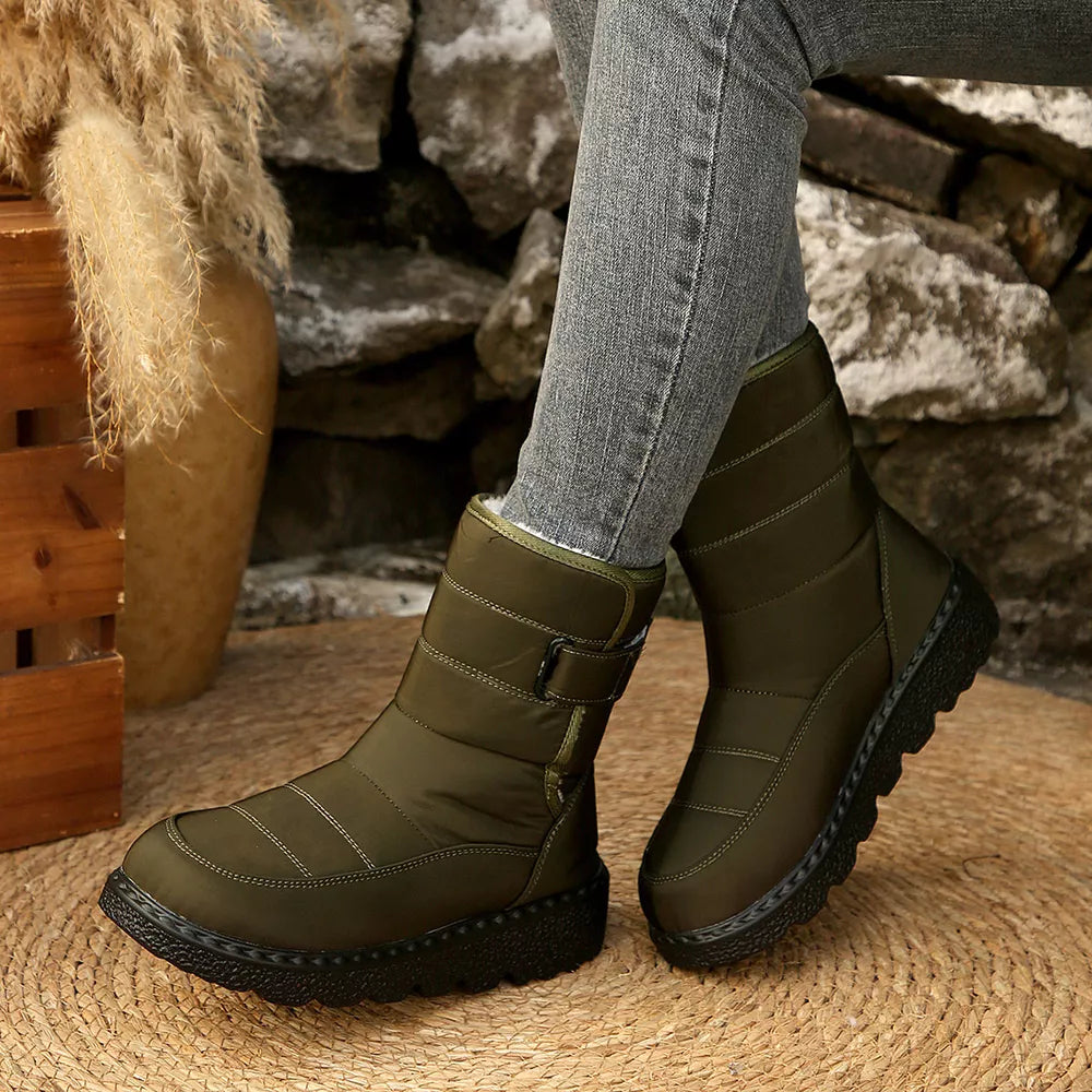 Quilted Round Toe Platform Footwear